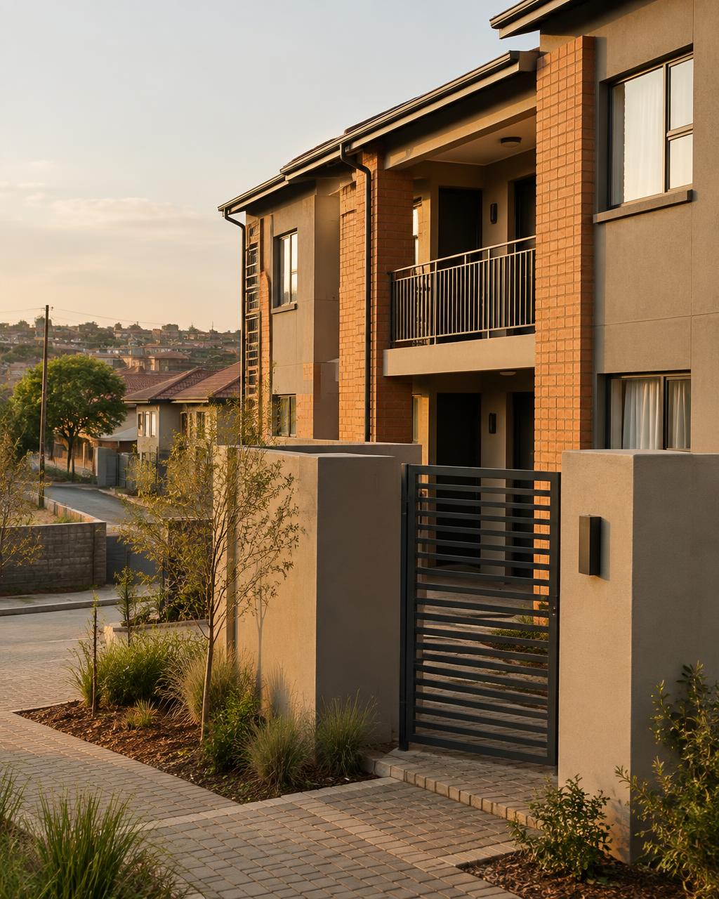 Modern secure rental apartments in a South African community